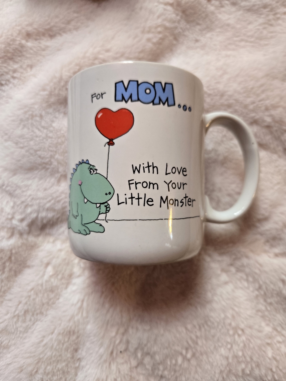 Hallmark Coffee Cup shoebox Greetings Mug For Mom From Your Little Monster 1987